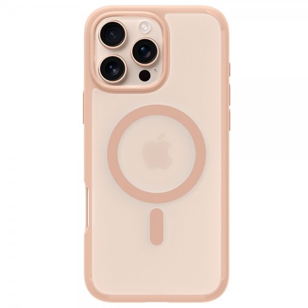 Spigen iPhone 16 Pro -kuori Ultra Hybrid MagFit Frost Rose Titanium