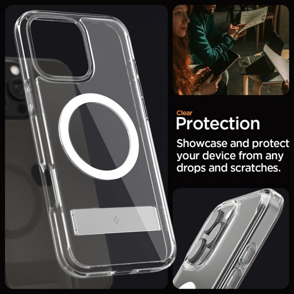 Spigen iPhone 16 Pro Kuori Ultra Hybrid S MagFit Crystal Clear