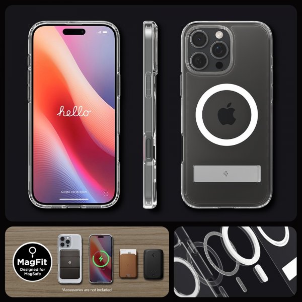 Spigen iPhone 16 Pro Kuori Ultra Hybrid S MagFit Crystal Clear
