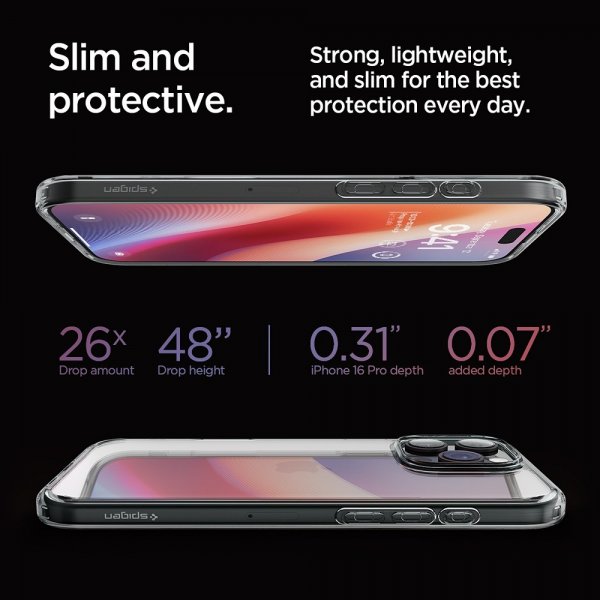 Spigen iPhone 16 Pro -suojakuori Ultra Hybrid Space Crystal