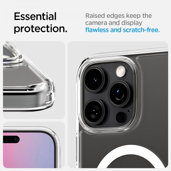 Spigen iPhone 16 Pro -kuori Ultra Hybrid T MagFit kirkas valkoinen