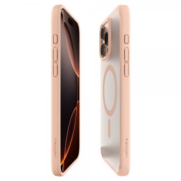 Spigen iPhone 16 Pro -kuori Ultra Hybrid T MagFit Frost Rose Titanium