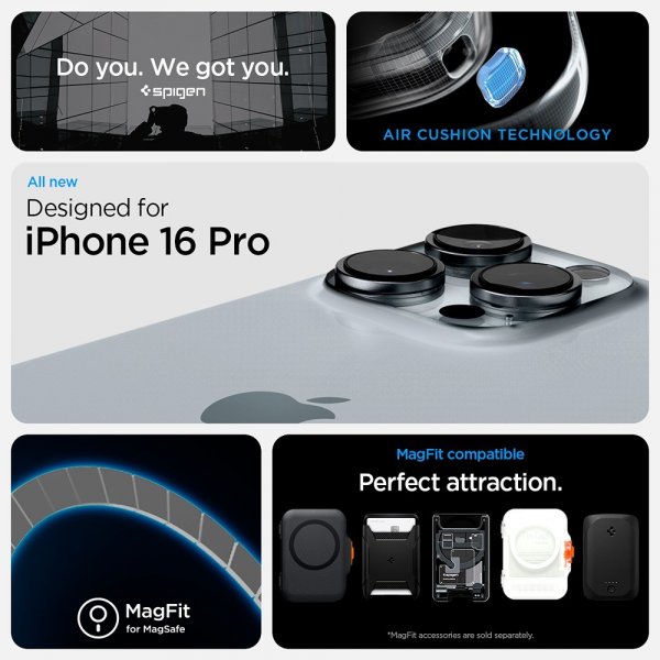 Spigen iPhone 16 Pro Kuori Ultra Hybrid Zero One MagFit Musta