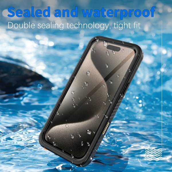 Redpepper iPhone 16 Pro -kuori Vedenkestävä IP68 Musta