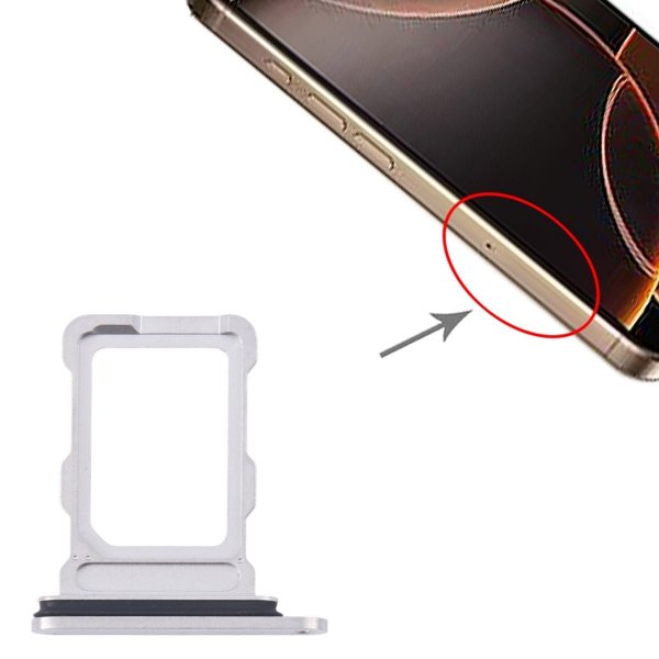 iPhone 16 Pro/16 Pro Max SIM-korttipidin - Valkoinen