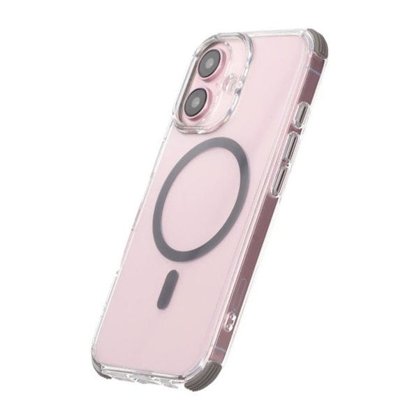 Rvelon iPhone 16 -suojakuori, iskunkestävä MagSafe, harmaa