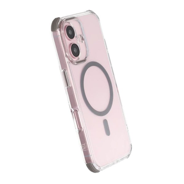 Rvelon iPhone 16 -suojakuori, iskunkestävä MagSafe, harmaa
