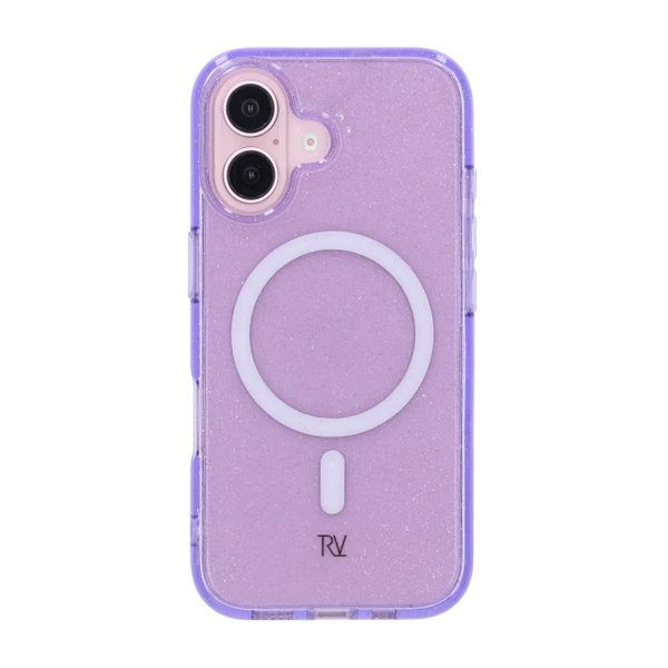 Rvelon iPhone 16 -kuori Glitter MagSafe Violetti