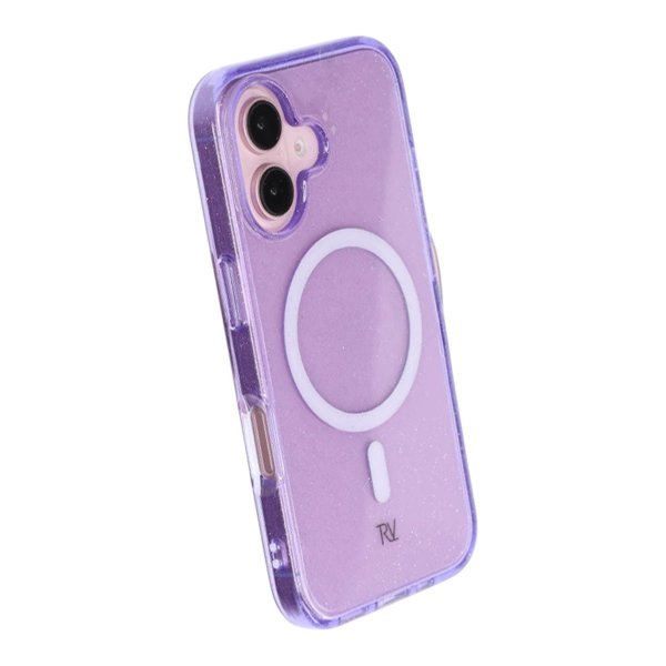 Rvelon iPhone 16 -kuori Glitter MagSafe Violetti