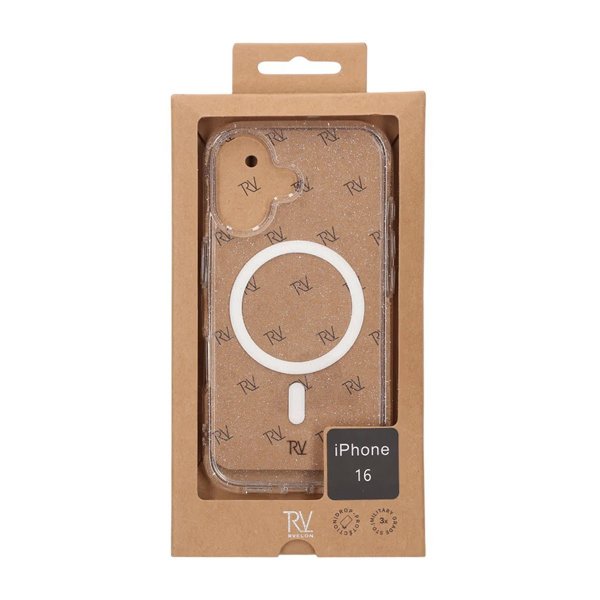 Rvelon iPhone 16 Kuori Glitter MagSafe Valkoinen