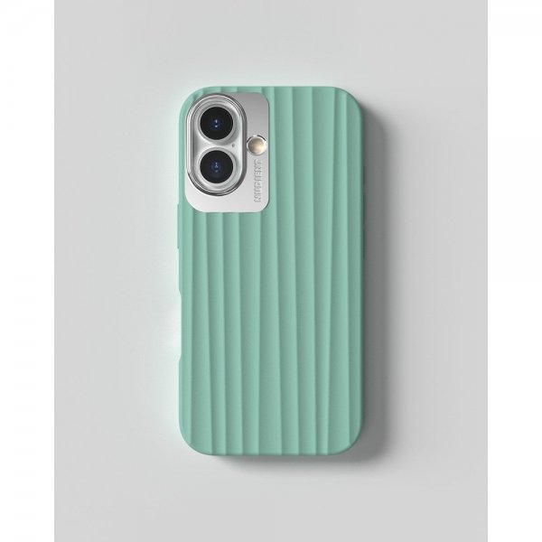Nudient iPhone 16 Bold MagSafe -kuori Opal Turquoise