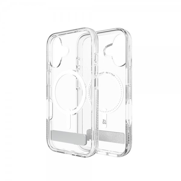 ZAGG iPhone 16 Crystal Palace Snap Kickstand läpinäkyvä kuori