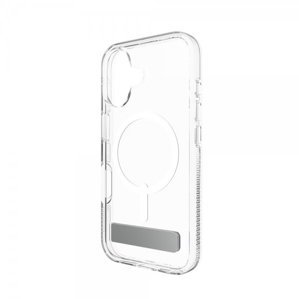 ZAGG iPhone 16 Crystal Palace Snap Kickstand läpinäkyvä kuori