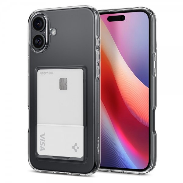 Spigen iPhone 16 Suojakuori Crystal Slot Crystal Clear