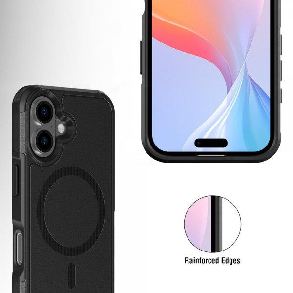 4smarts iPhone 16 -suojakuori Defend Case Ultimag Musta