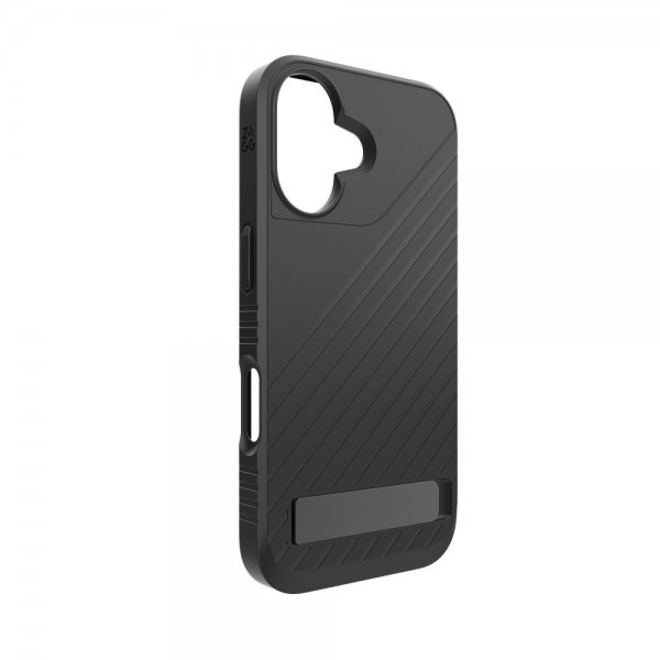 ZAGG iPhone 16 -suojakuori Denali Snap Kickstand Musta