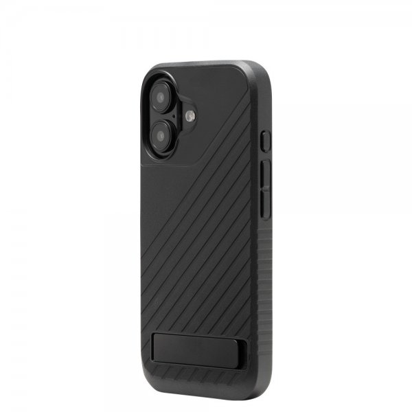 ZAGG iPhone 16 -suojakuori Denali Snap Kickstand Musta