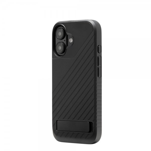 ZAGG iPhone 16 -suojakuori Denali Snap Kickstand Musta