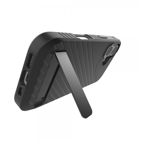 ZAGG iPhone 16 -suojakuori Denali Snap Kickstand Musta