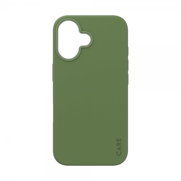 CARE by PanzerGlass iPhone 16 -suojakuori, tyylikäs MagSafe, vihreä