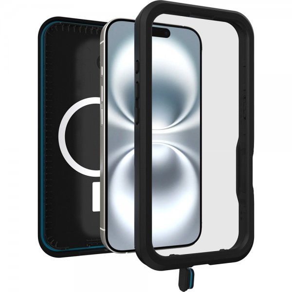 Otterbox iPhone 16 -suojakuori Fre MagSafe Musta