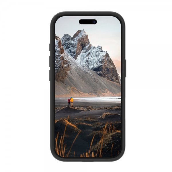 dbramante1928 iPhone 16 -kuori Iceland Ultra D3O MagSafe Kickstand, musta