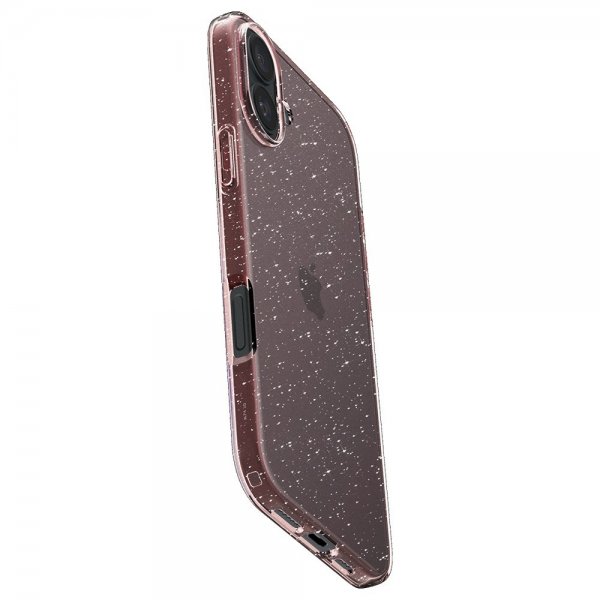 Spigen iPhone 16 Suojakuori Liquid Crystal Glitter Rose Quartz