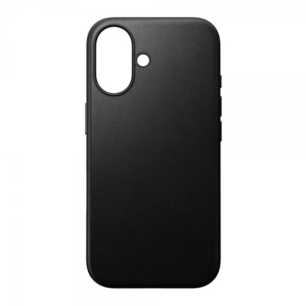 Nomad iPhone 16 Modern Leather Case -suojakuori, musta