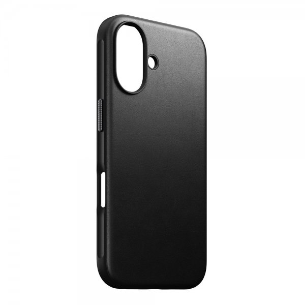 Nomad iPhone 16 Modern Leather Case -suojakuori, musta