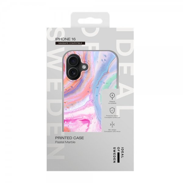 Ideal of Sweden iPhone 16 Suojakuori Printed Case MagSafe Pastel Marble