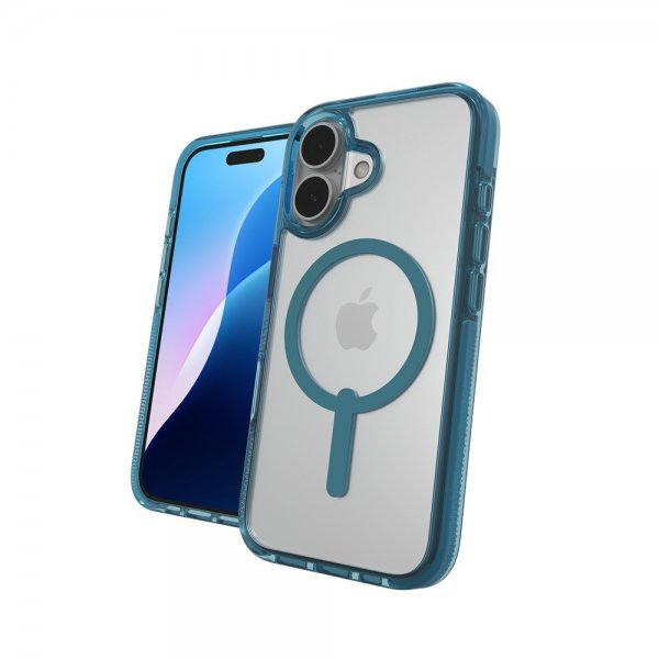 ZAGG iPhone 16 -suojakuori Santa Cruz Snap Retro Blue