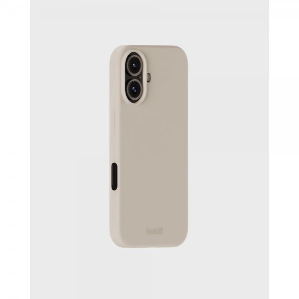 holdit iPhone 16 -silikonisuojakuori, vaaleanbeige