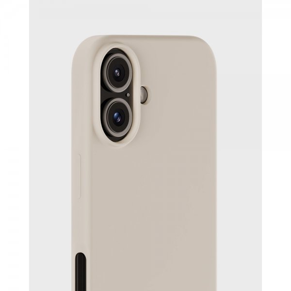 holdit iPhone 16 -silikonisuojakuori, vaaleanbeige