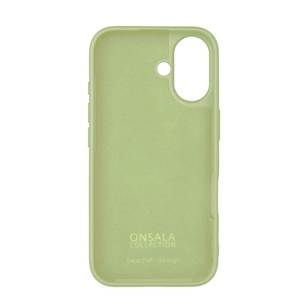 Onsala iPhone 16 -suojakuori, silikonituntuma, lime