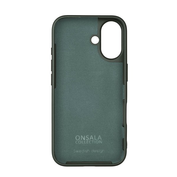 Onsala iPhone 16 -silikonisuojakuori, oliivinvihreä