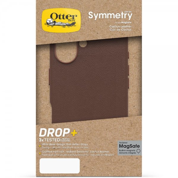 Otterbox iPhone 16 -suojakuori Symmetry Cactus Leather MagSafe Rich Adobe