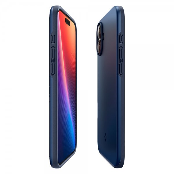 Spigen iPhone 16 Suojakuori Thin Fit MagFit Navy Blue