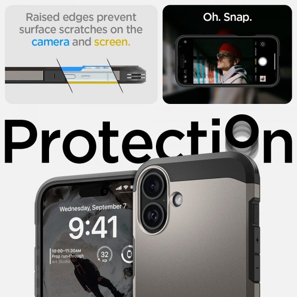 Spigen iPhone 16 Suojakuori Tough Armor MagFit Gunmetal