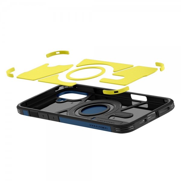 Spigen iPhone 16 -suojakuori Tough Armor MagFit Navy Blue