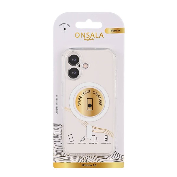 Onsala iPhone 16 -suojakuori TPU MagSeries Läpinäkyvä