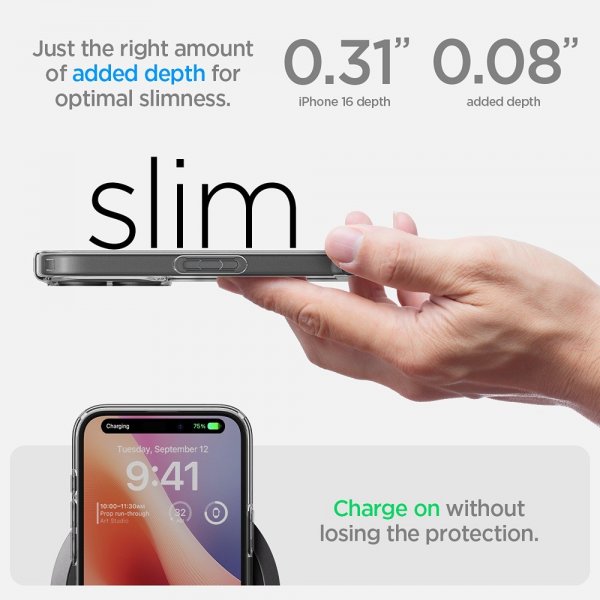 Spigen iPhone 16 Suojakuori Ultra Hybrid Frost Clear