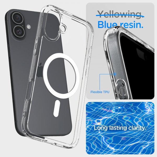 Spigen iPhone 16 Suojakuori Ultra Hybrid MagFit Valkoinen