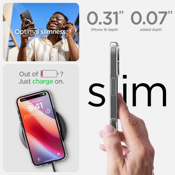 Spigen iPhone 16 Suojakuori Ultra Hybrid MagFit Valkoinen