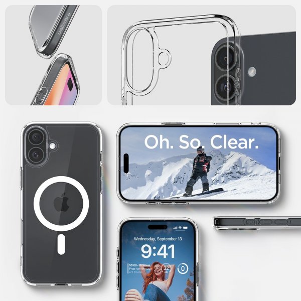 Spigen iPhone 16 Suojakuori Ultra Hybrid MagFit Valkoinen