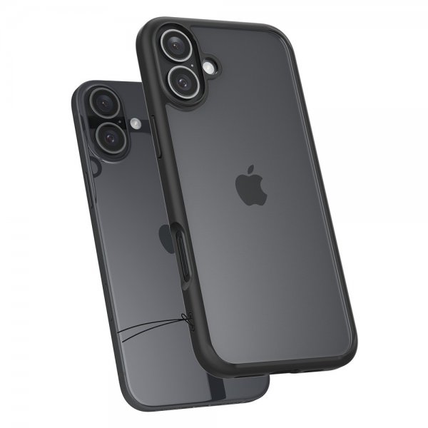 Spigen iPhone 16 -suojakuori Ultra Hybrid Matte, musta