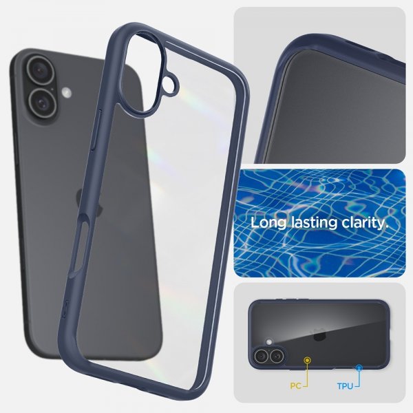 Spigen iPhone 16 -suojakuori Ultra Hybrid Navy Blue