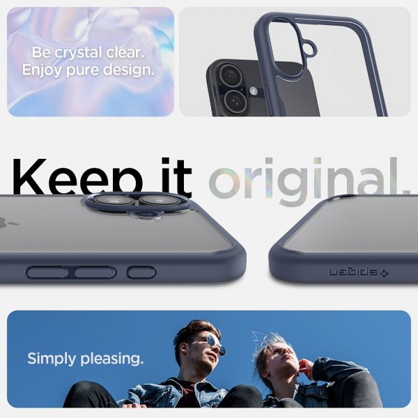 Spigen iPhone 16 -suojakuori Ultra Hybrid Navy Blue