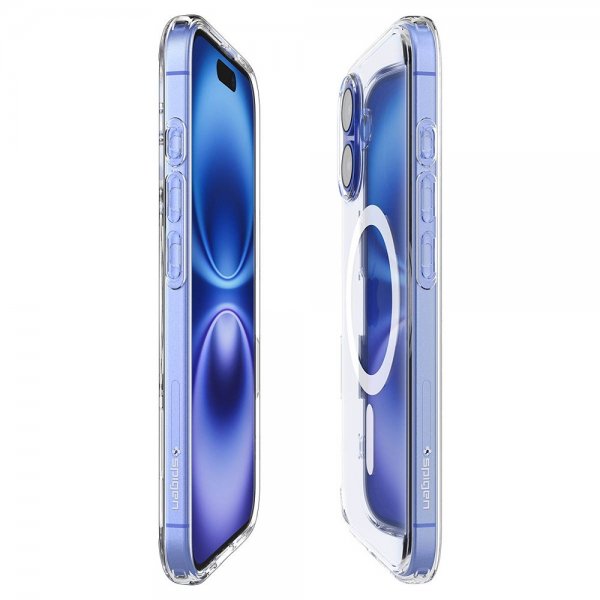 Spigen iPhone 16 Suojakuori Ultra Hybrid T MagFit Kirkas Valkoinen