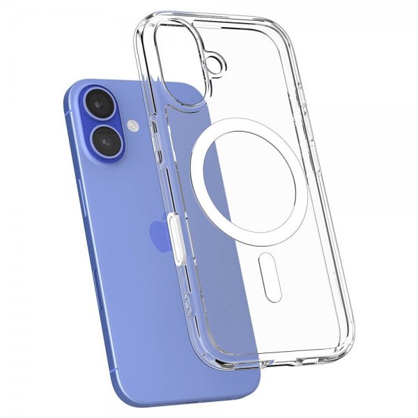 Spigen iPhone 16 Suojakuori Ultra Hybrid T MagFit Kirkas Valkoinen