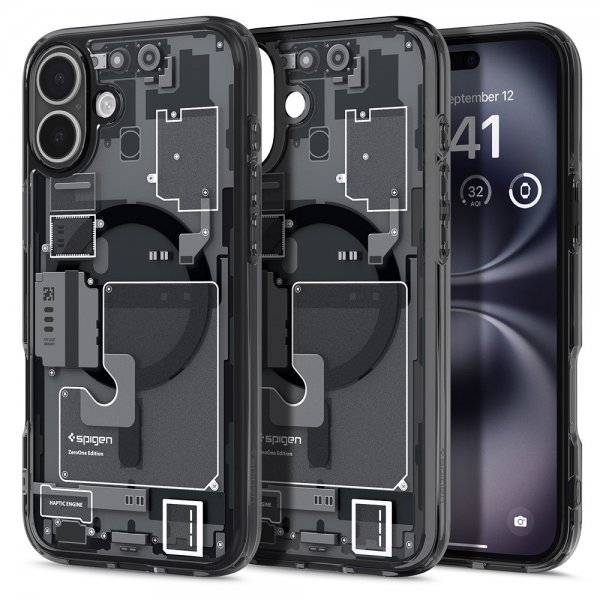 Spigen iPhone 16 -suojakuori Ultra Hybrid Zero One MagFit Musta
